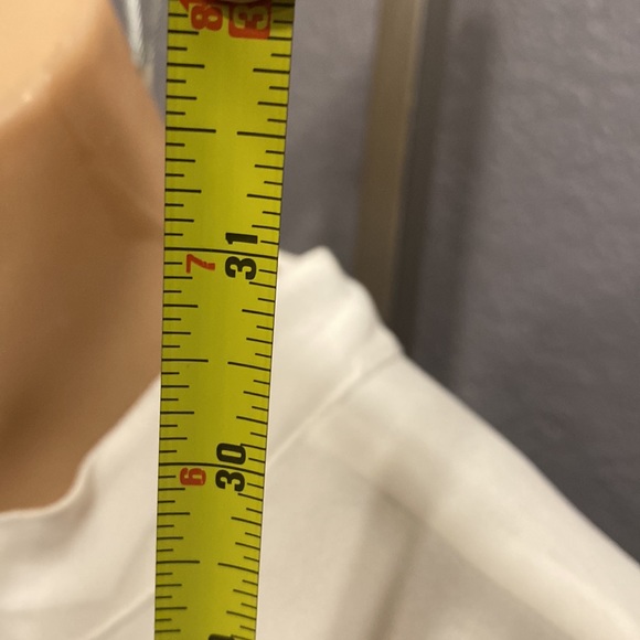 ANTTHONY - tunic overlay: white semi-sheer l/s w silver sequin hem accents - L - Picture 8 of 16